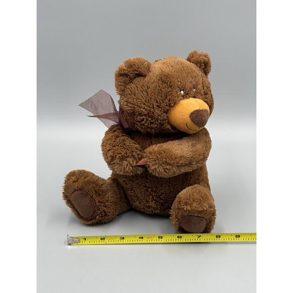 American Gifts Brown Teddy Bear Plush Vase Hugger 10” Stuffed Animal - Picture 7 of 9